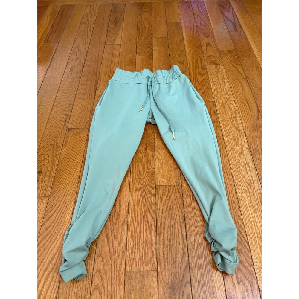 Gymshark Whitney Simmons Joggers Moss Green Ruched Ankle Pants XS GLBT4692-MOGRN